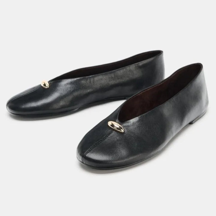 Delara Leather Flats