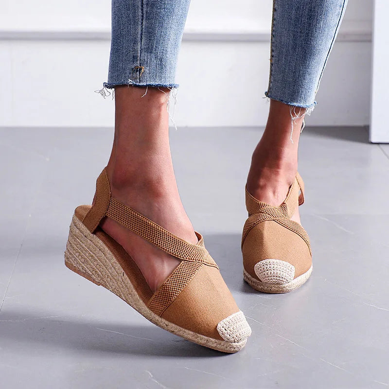 Braided Wedge Sandals