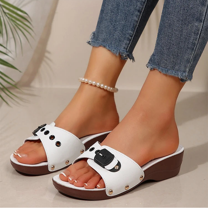 Lockstep Wedge Sandals