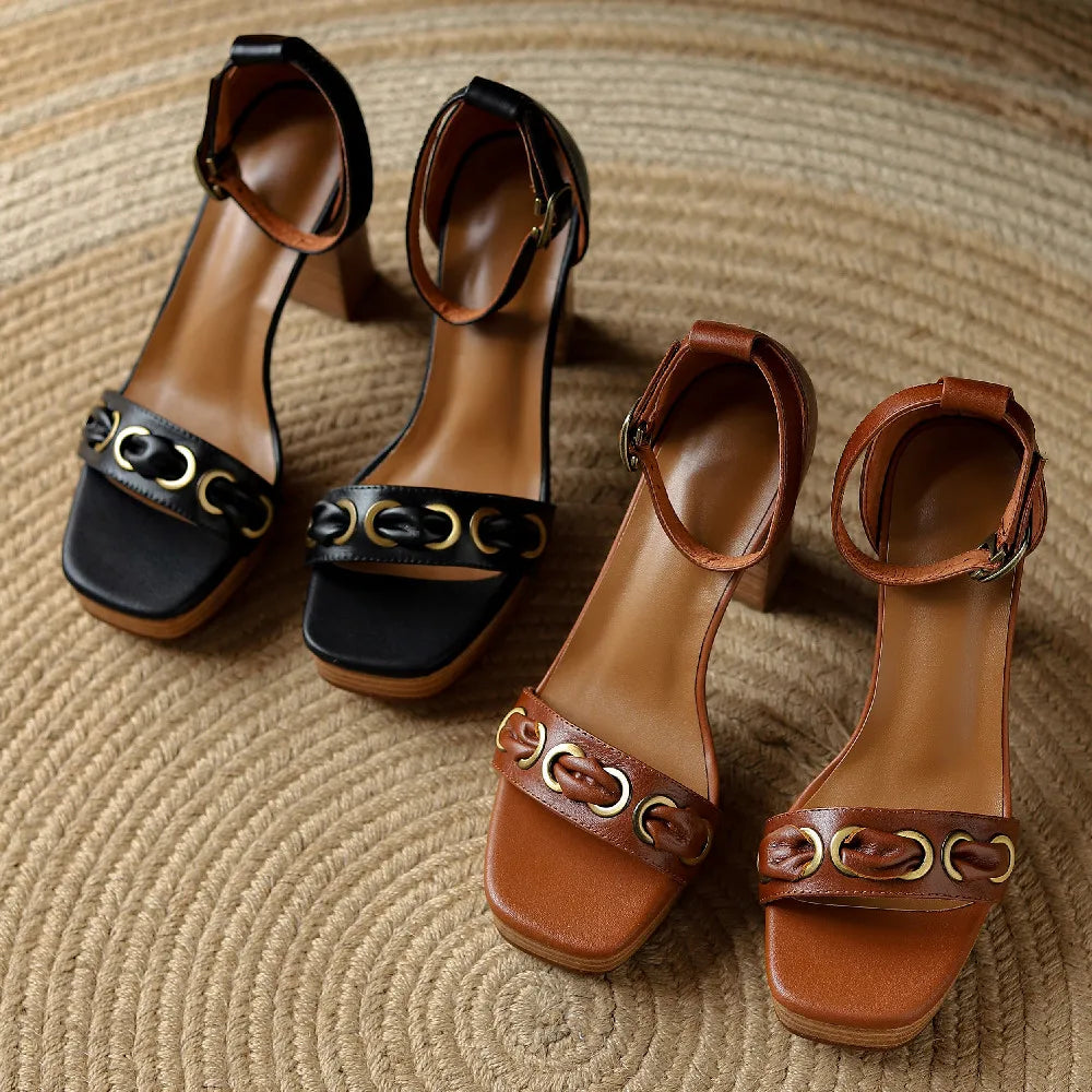 Castagna Buckle Platform Sandals