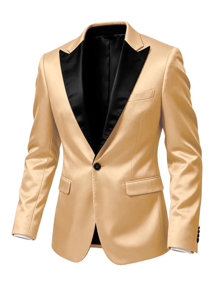 Sipario Satin Peak-Lapel Tuxedo Blazer