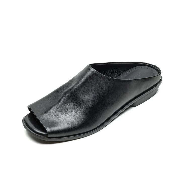 Vale Leather Slides
