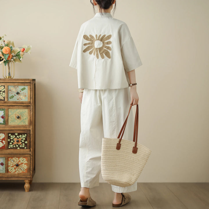 Fiorella Appliqué Camp Shirt