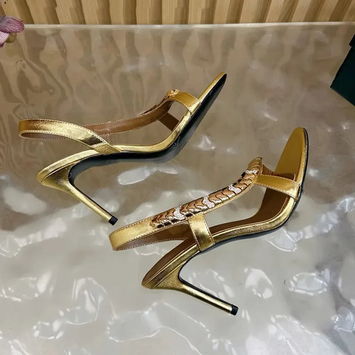 Serpentina Jeweled Slingback Sandals