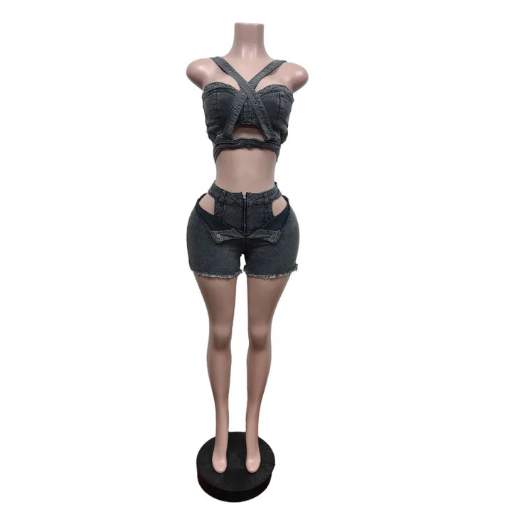 Voltage Crosscut Denim Set