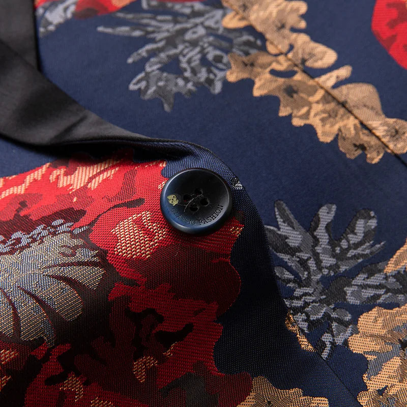 Broccato Jacquard Floral Blazer