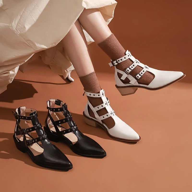 Cinghia Caged Buckle Booties