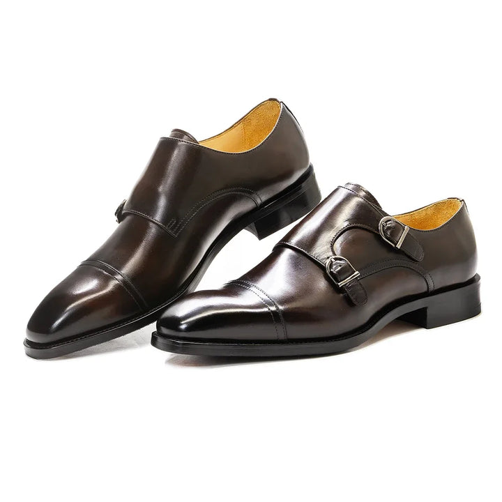 Veneziano Double Monk Cap-Toe Shoes
