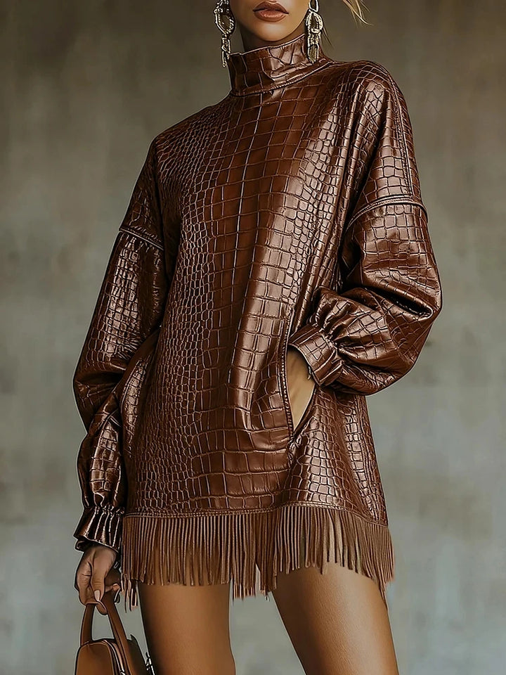 Coccodrillo Fringe-Hem Mini Dress