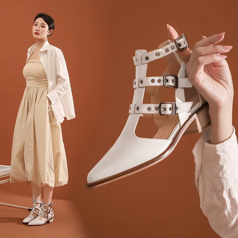 Cinghia Caged Buckle Booties