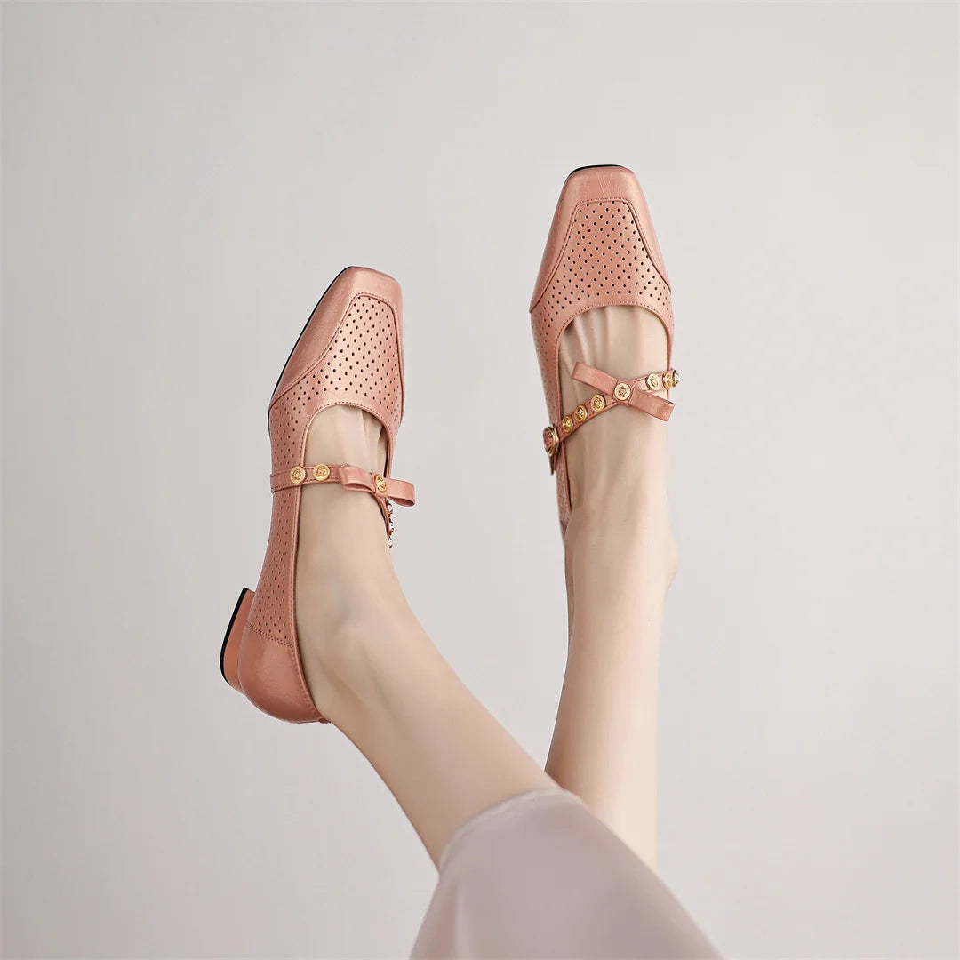Contessa Aircut Leather Flats