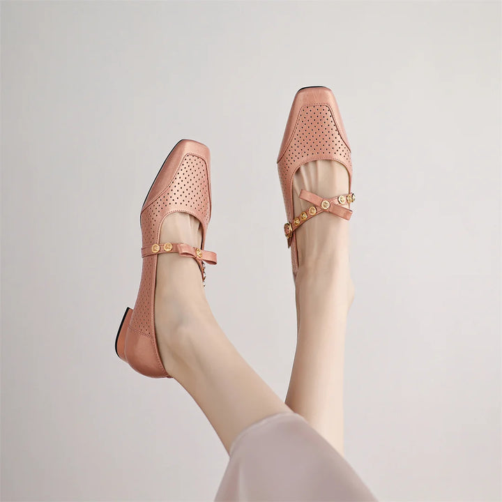 Contessa Aircut Leather Flats