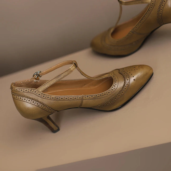 Mirella Vintage Leather Pumps