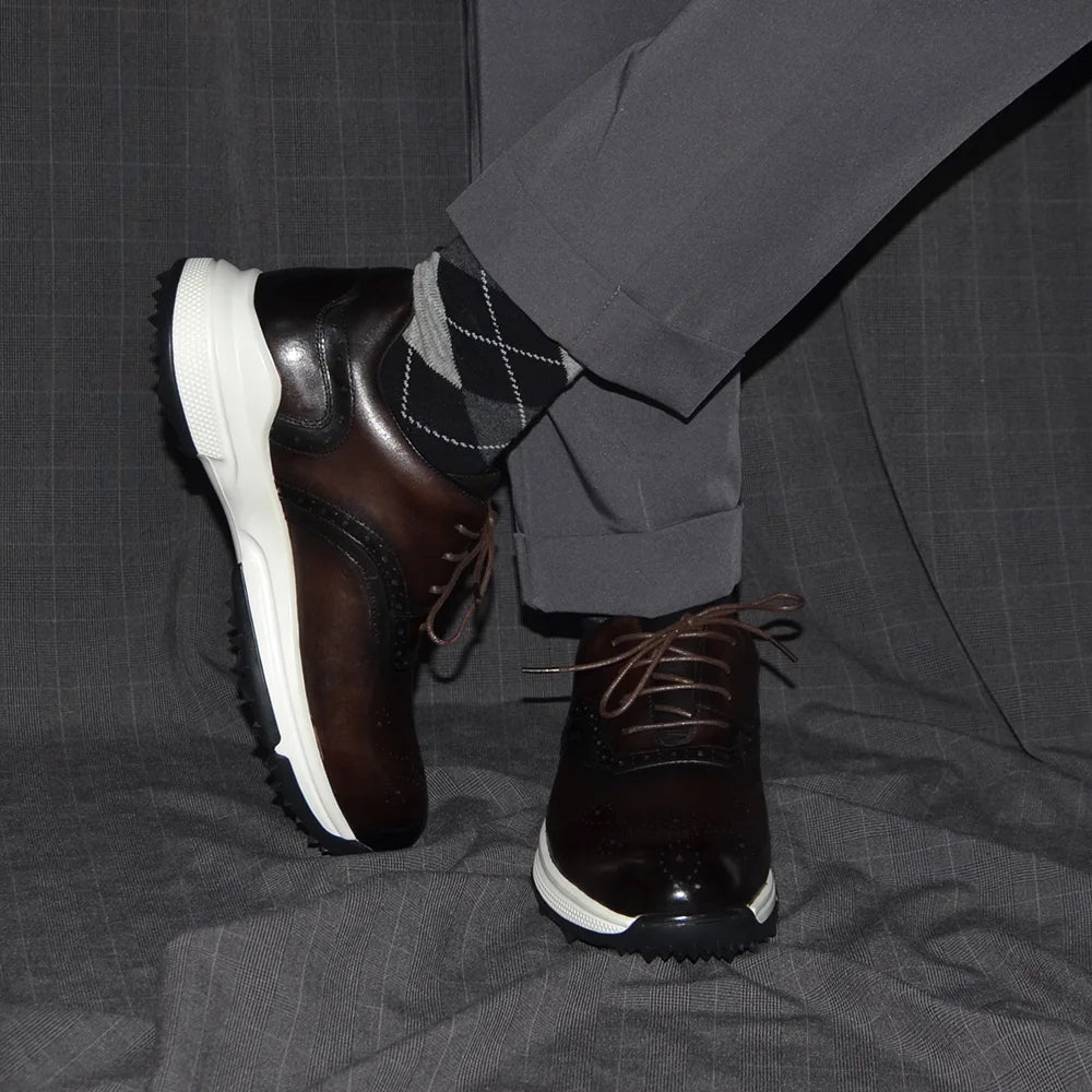 Brogato Spiked Leather Shoes