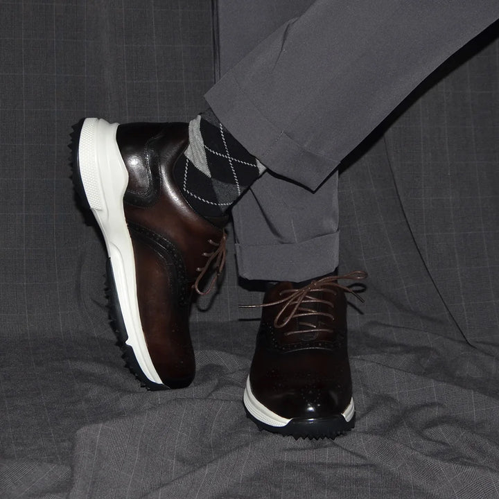 Brogato Spiked Leather Shoes