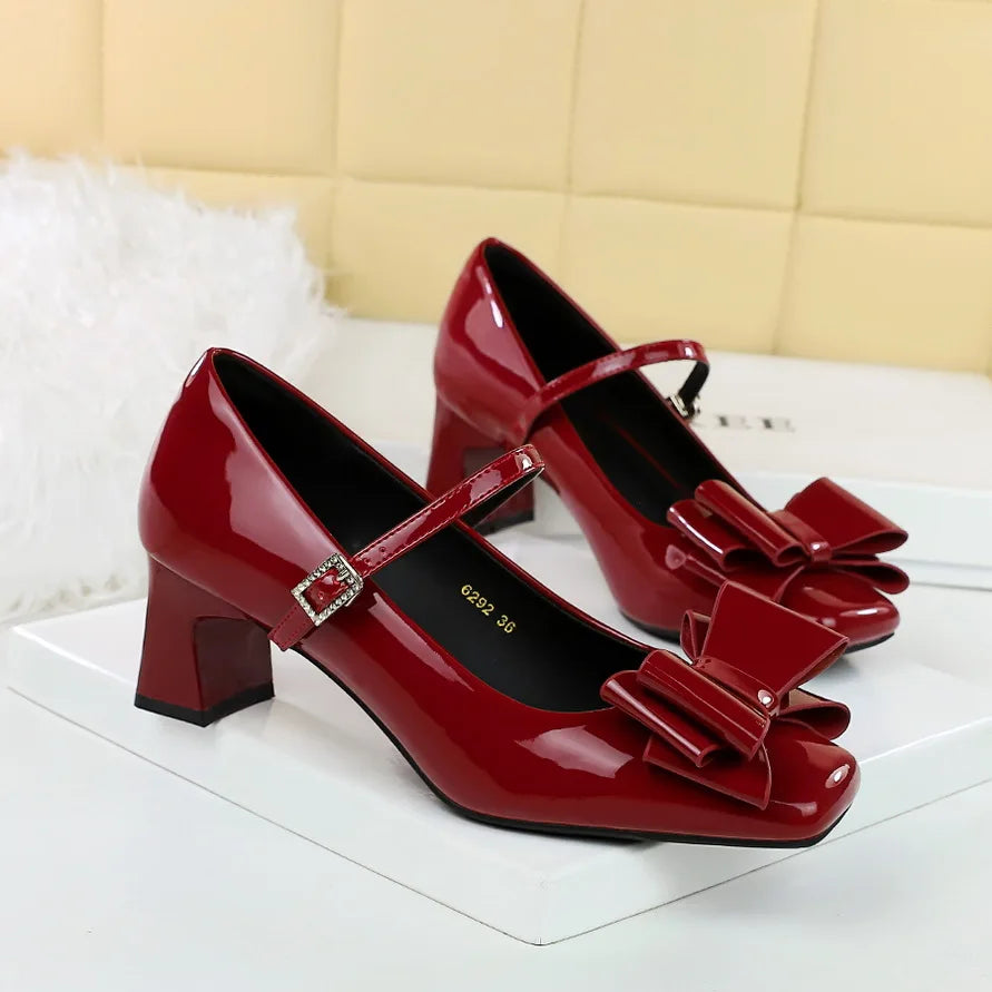 Carmine Bow Heels