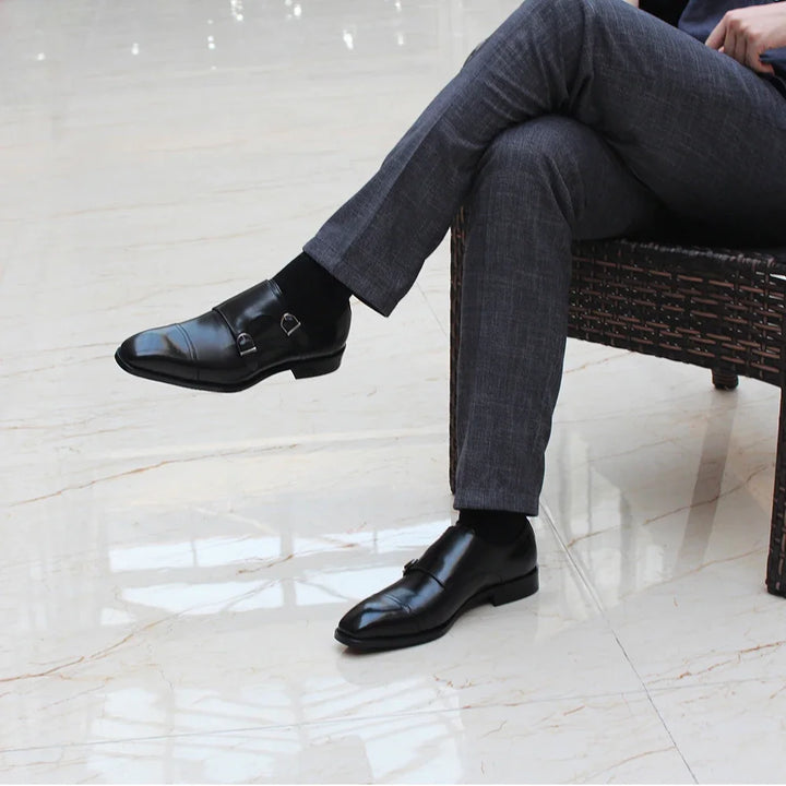 Veneziano Double Monk Cap-Toe Shoes