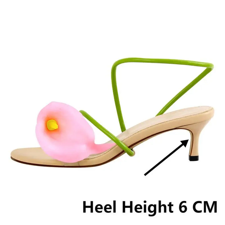 Calla Stem Slingback Kitten Heels