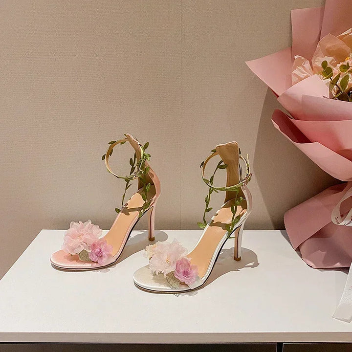 Giardina Floral Vine Stiletto Sandals