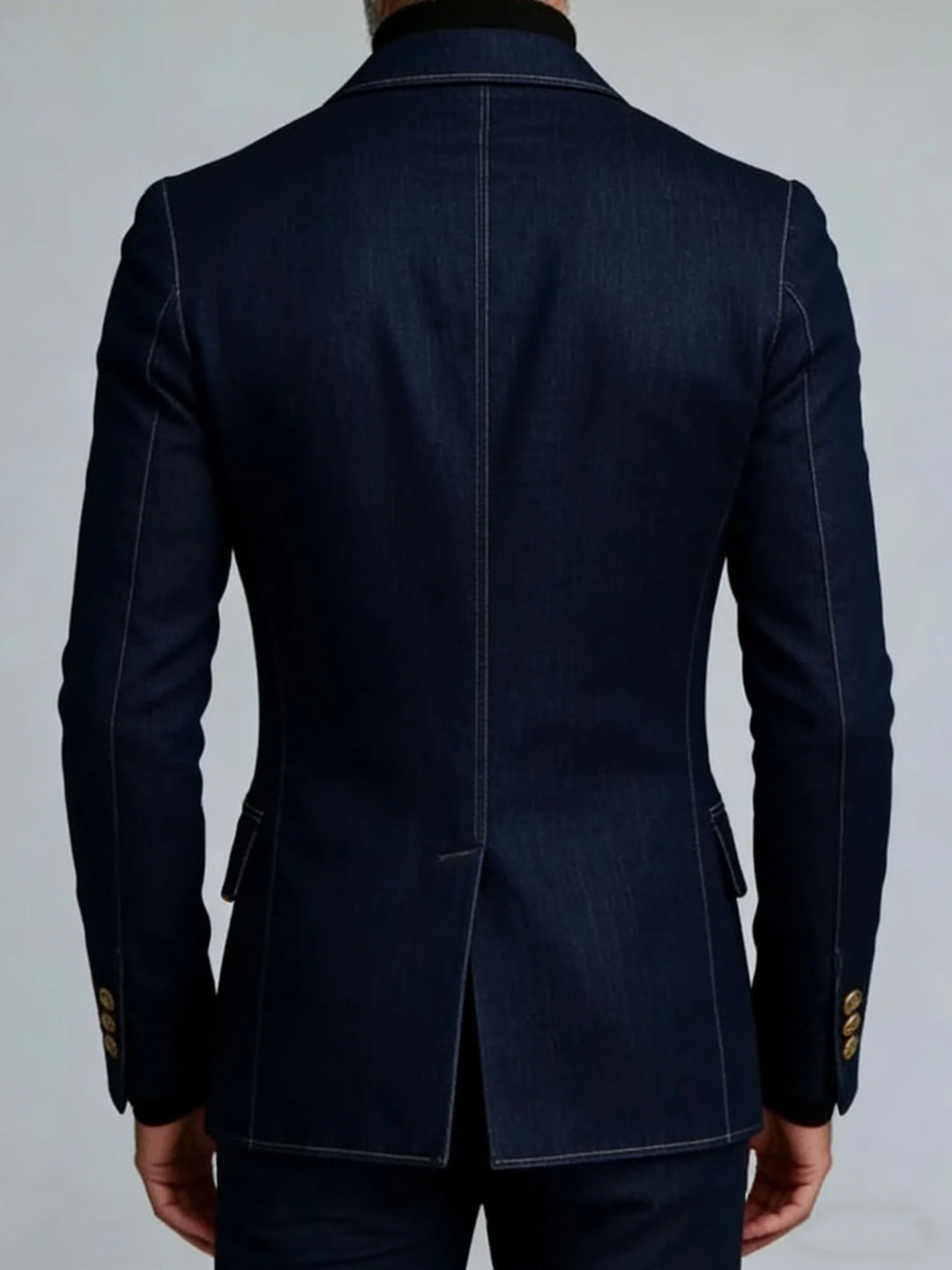 Ammiraglio Double-Breasted Denim Blazer