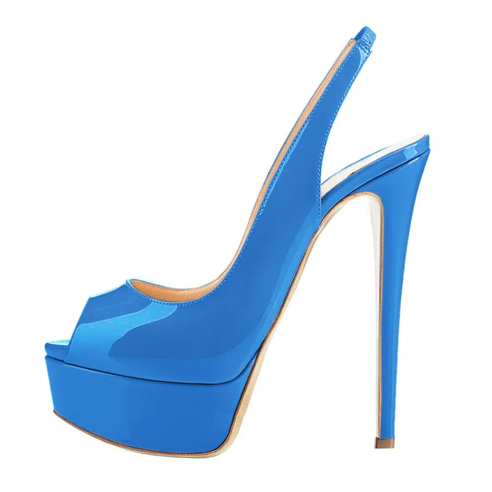 Altezza Peep-Toe Platform Slingbacks