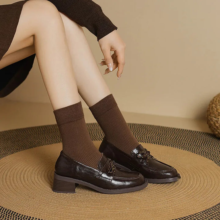 Elowen Rivet Bow Loafers