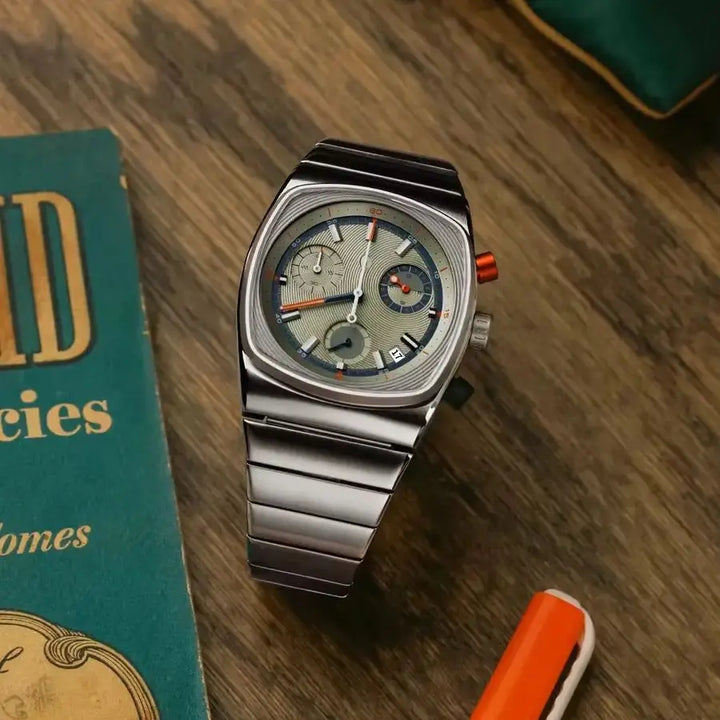 Cassette Cushion Chronograph Watch