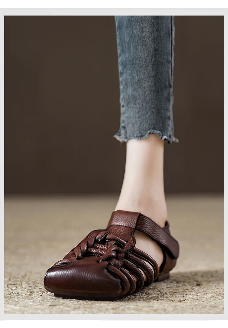 Intrecci Braided Leather Sandals