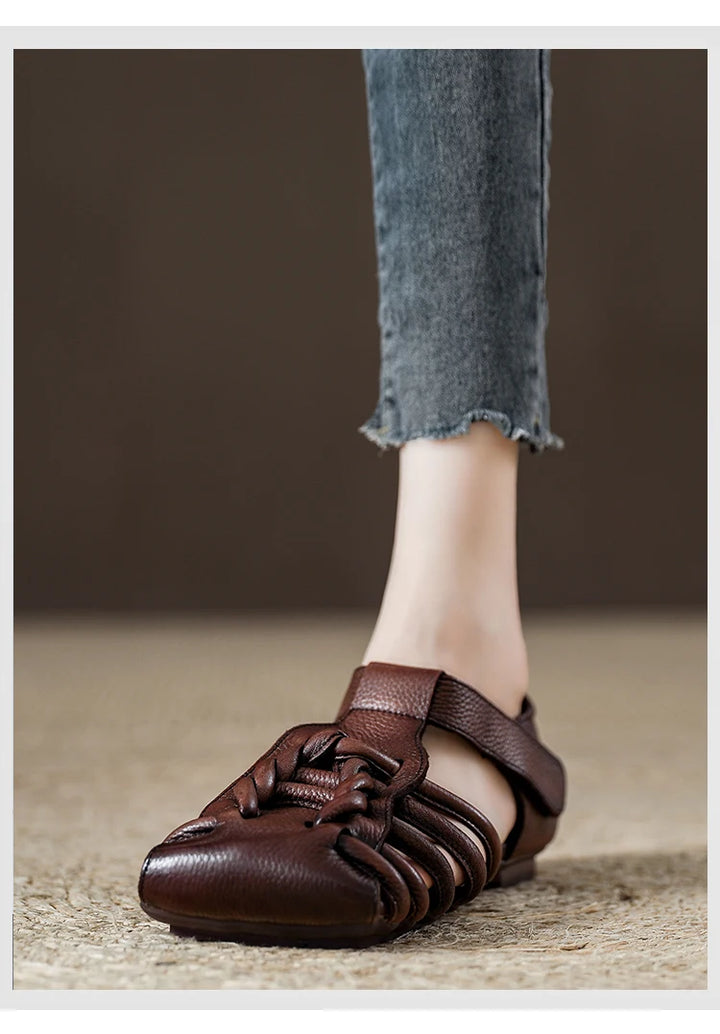 Intrecci Braided Leather Sandals