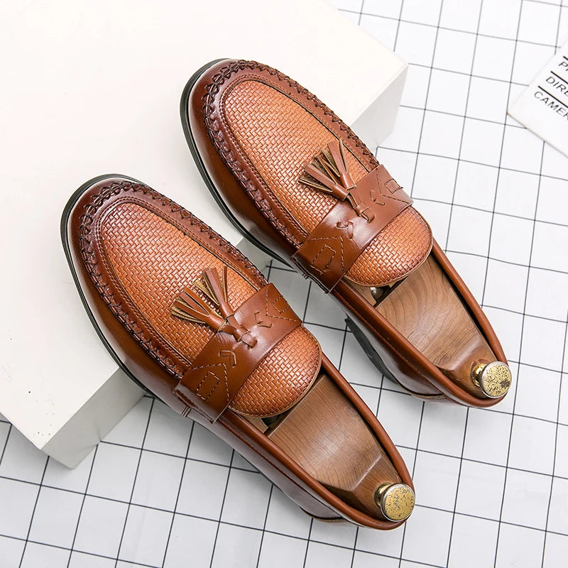 Frangia Tassel Woven Loafers
