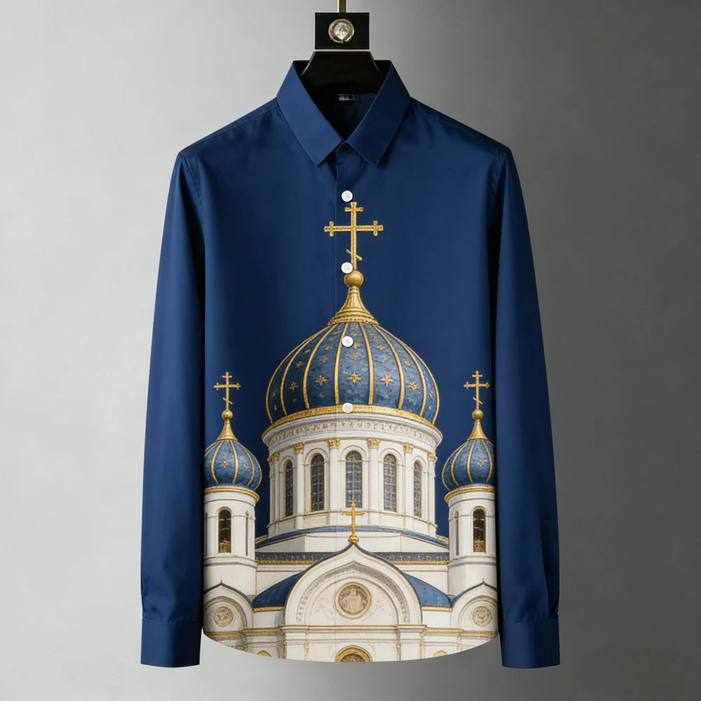 Basilica Stained-Glass Print Shirt