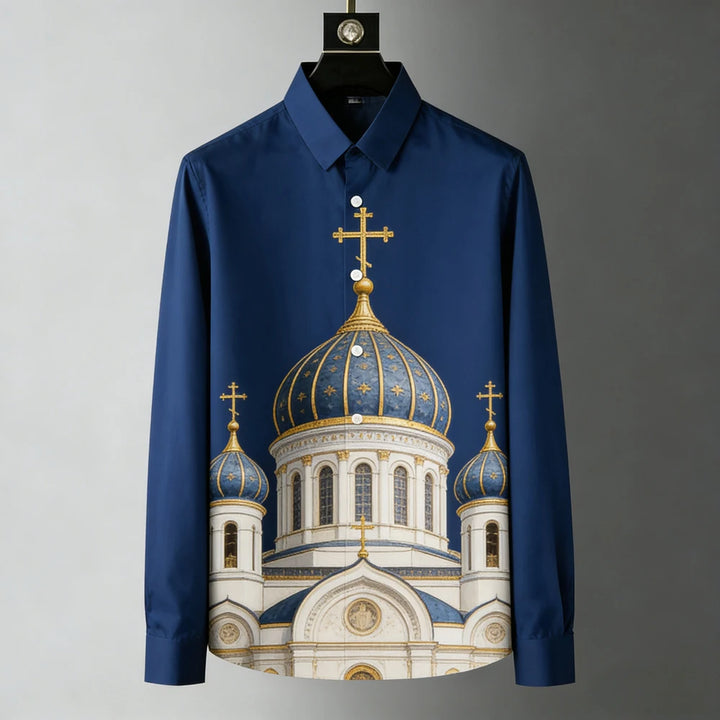 Basilica Stained-Glass Print Shirt