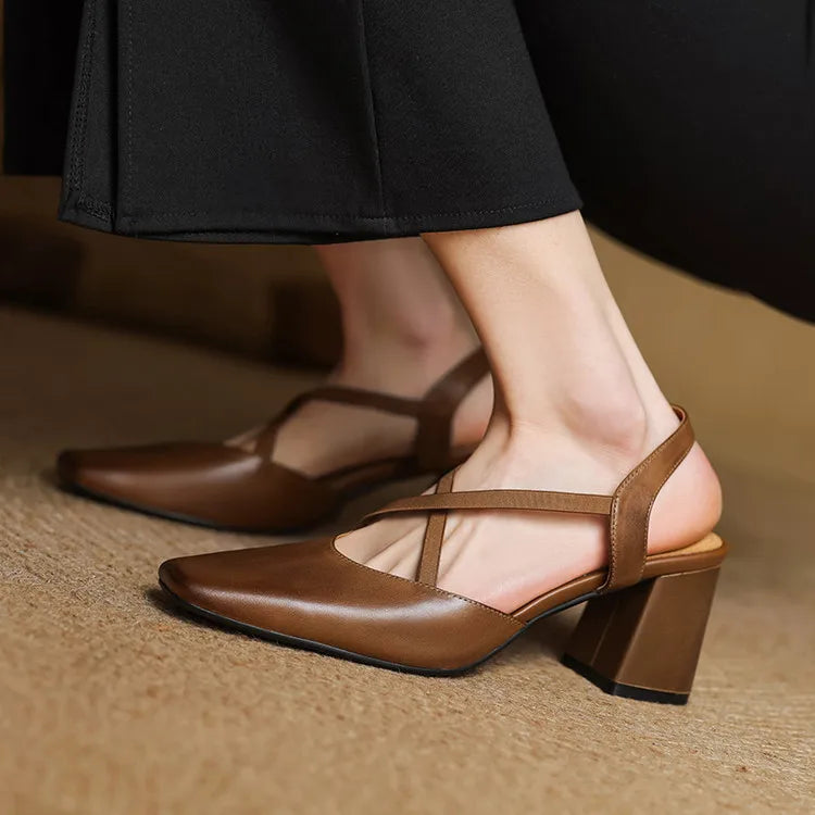 Lirena Leather Heels
