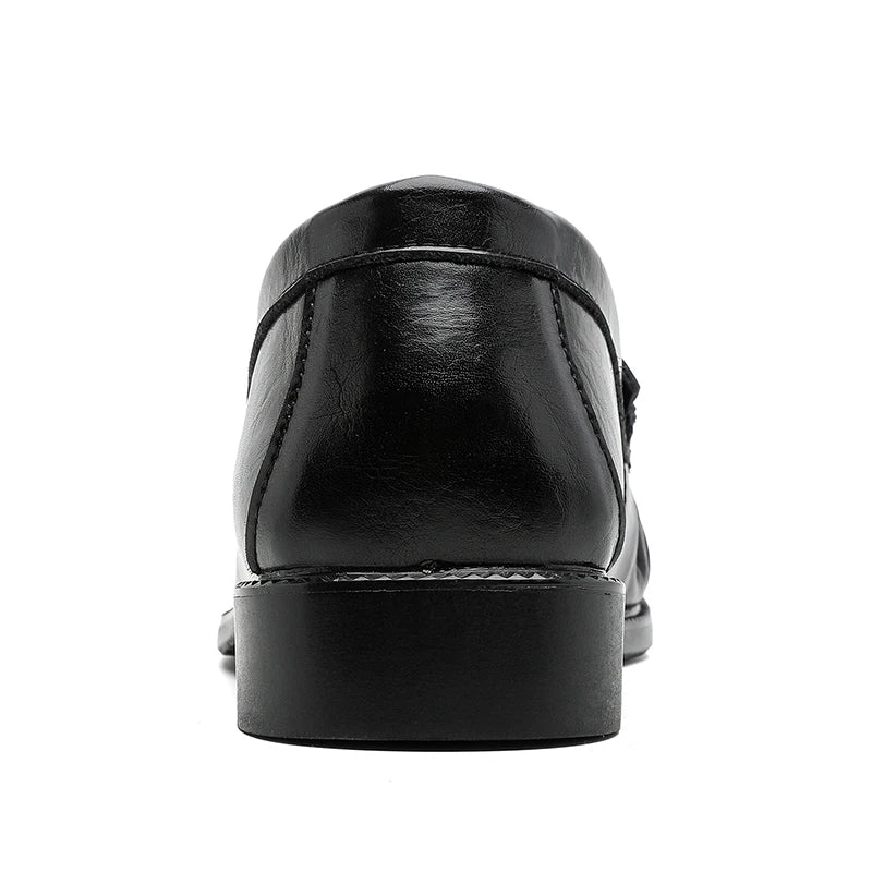 Increspato Pleated-Toe Leather Loafers