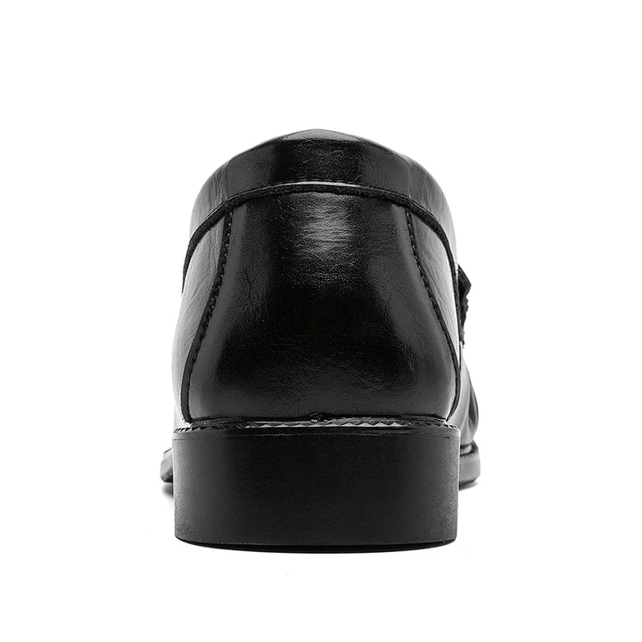 Increspato Pleated-Toe Leather Loafers