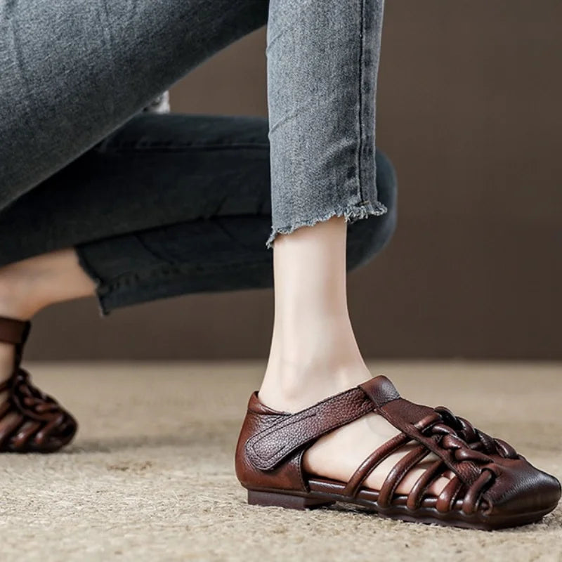 Intrecci Braided Leather Sandals