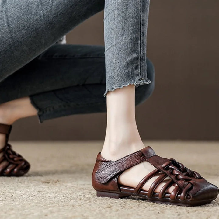 Intrecci Braided Leather Sandals