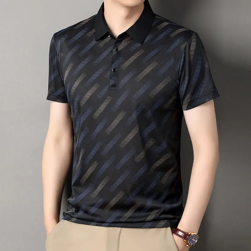Obliqua Diagonal Stripe Polo
