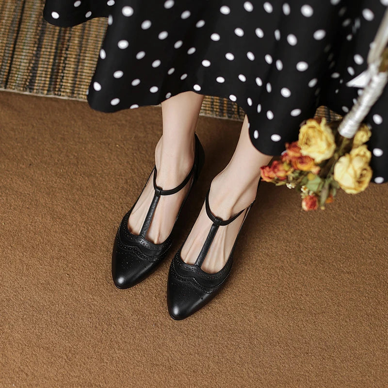 Mirella Vintage Leather Pumps