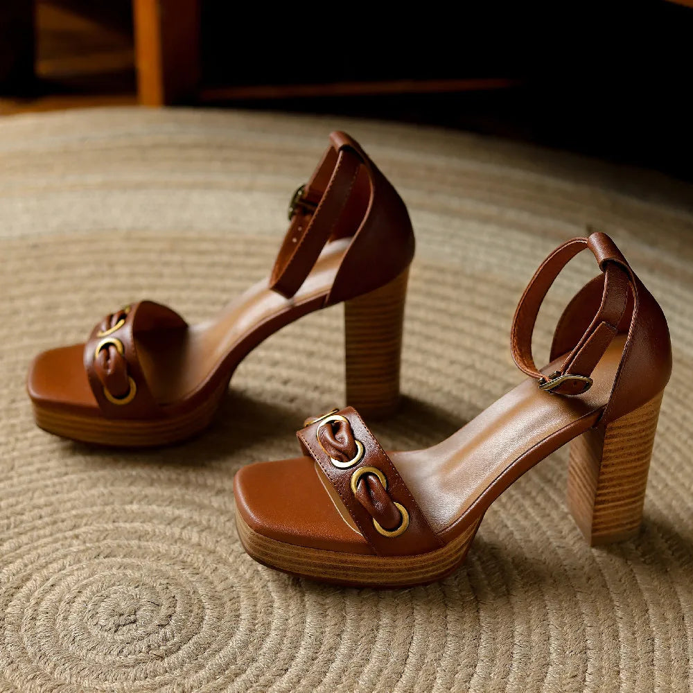 Castagna Buckle Platform Sandals
