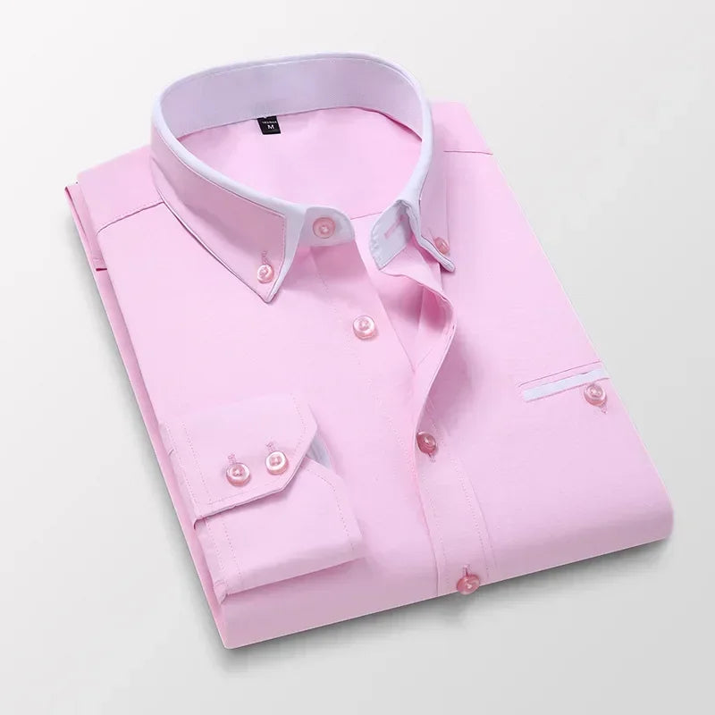 Bordino Contrast-Collar Dress Shirt