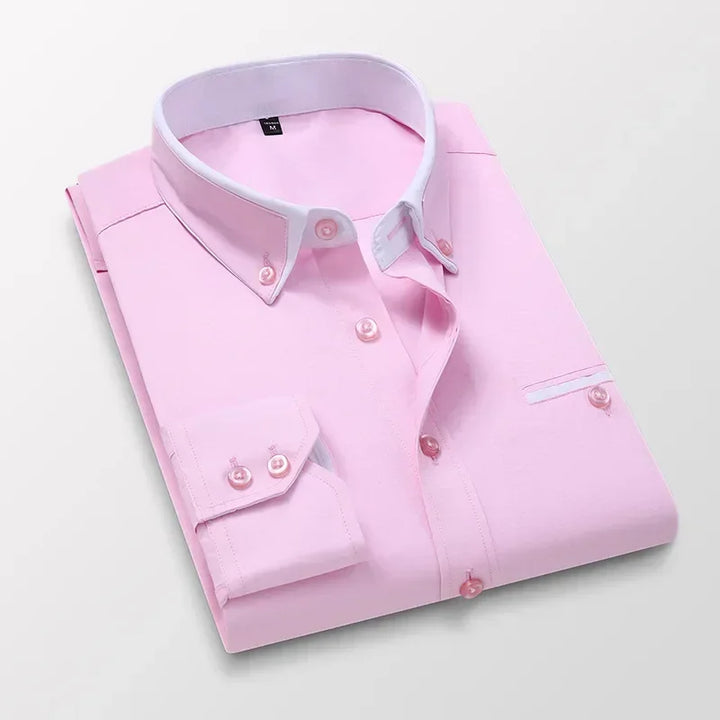 Bordino Contrast-Collar Dress Shirt