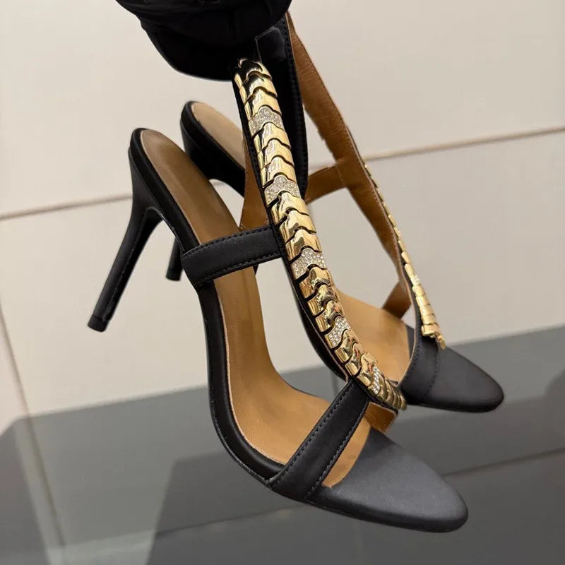 Serpentina Jeweled Slingback Sandals