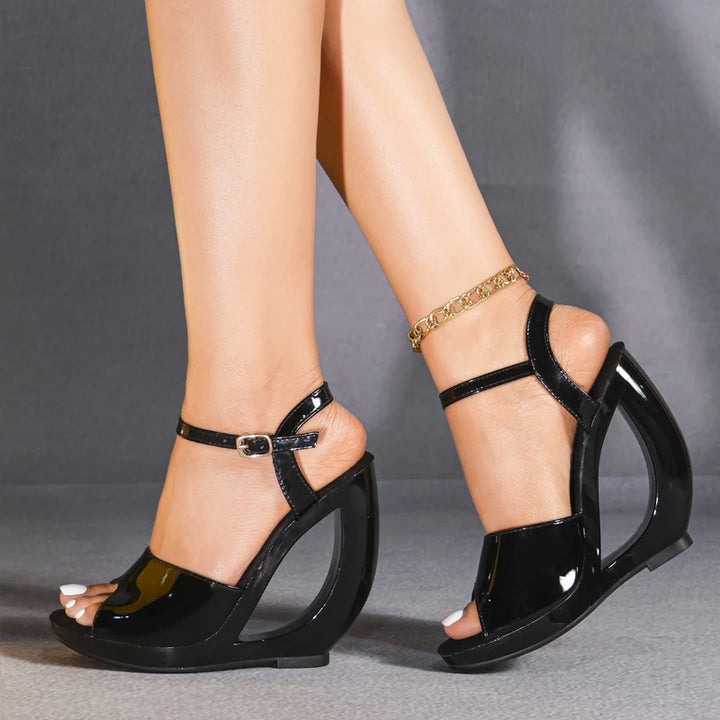 Arcata Cutout Wedge Sandals