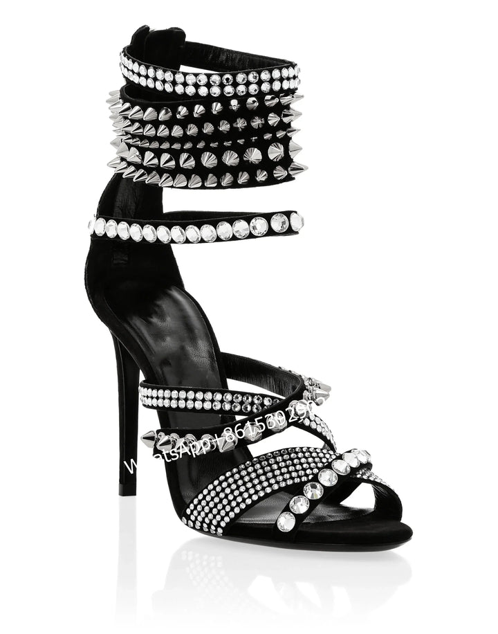 Borchia Studded Stiletto Sandals