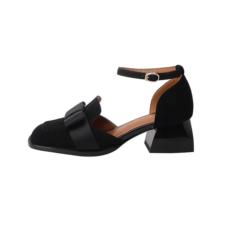 Fiocchetta Bow Square-Toe Mary Janes