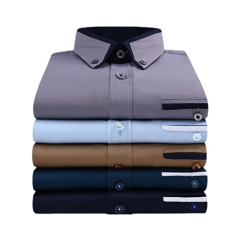 Bordino Contrast-Collar Dress Shirt