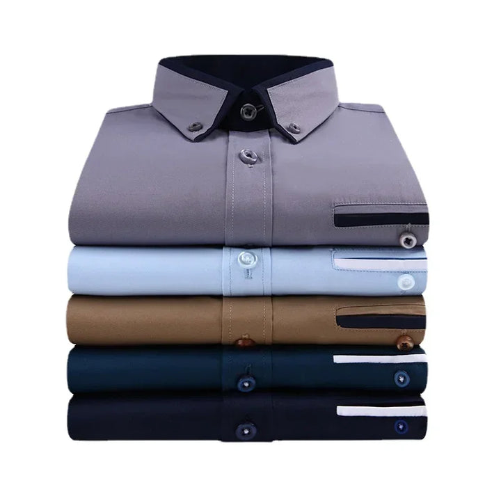 Bordino Contrast-Collar Dress Shirt