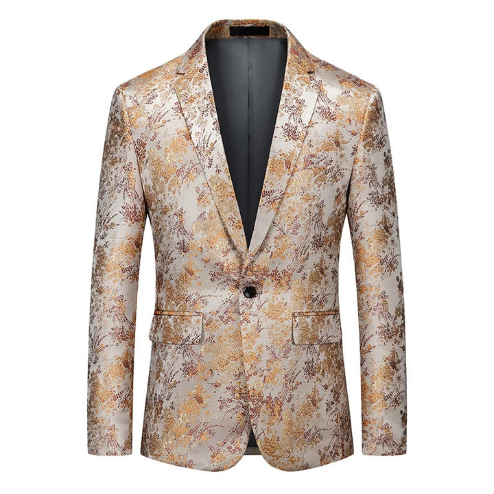 Broccato Jacquard Floral Blazer