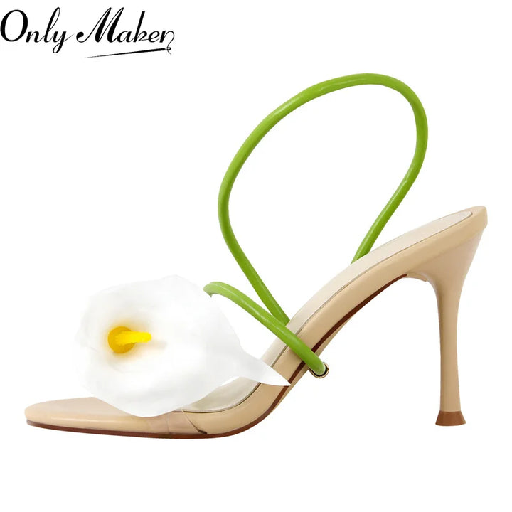 Calla Stem Slingback Kitten Heels